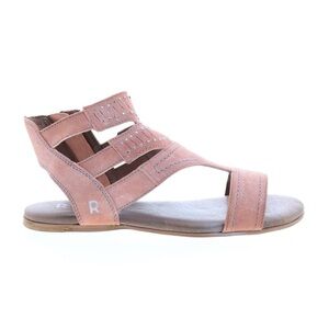 Roan Charla Sandals Women Size 7.5 Pink Leather Studded Zip NWT